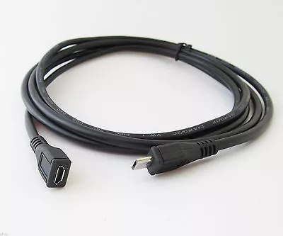 1pc 2M/6.6ft Extension Data Cable Micro USB 5pin Male To Female Straight Cable • $2.52