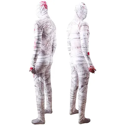 The Mummy Jumpsuit Monster Bodysuit Stage Cosplay Suit Costume Halloween Adult • $23.99