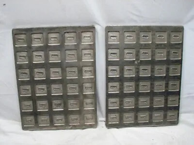 Pr Vintage Union Chocolate Bar Candy Confectioners Mold Metal Pan Tray Large • $119