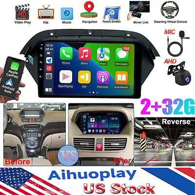 2 Din GPS Dash Carplay For Honda Acura MDX 2007-2013 Android 13 Car Radio Stereo • $183.98