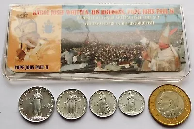 Congo 25th Anniv Visit Of Pope John Paul II Coin Set + 5 Vatican Coins 1950's + • $19.99