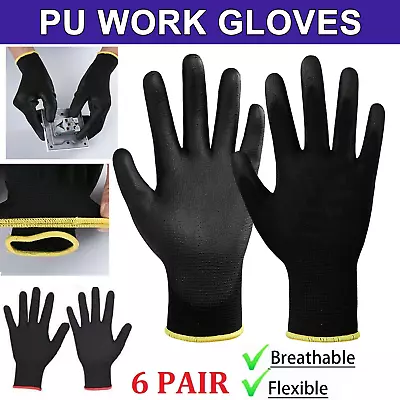 PU Coated Work Gloves Safety Grip General Purpose Mechanic Hand Protection • $19.99