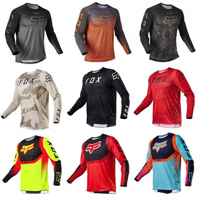 Men Cycling Jersey Long Sleeve Mountain Bike MTB T-shirt Bicycle Racing Tops • £19.07