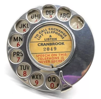 £25 • Buy VINTAGE BAKELITE GPO TELEPHONE DIAL No 12 (1953)