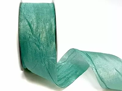 £2.65 • Buy 2m X 38mm Berties Bows Teal Silky Crush Ribbon.