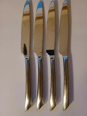 4 Mikasa Satin Wave Forged Stainless Dinner Knives Flatware • $24.99