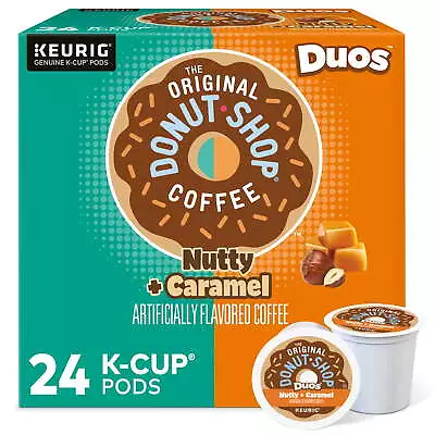 Original Donut Duos Nutty + Caramel Keurig  K-Cup Pods M Roast Coffee 24 Ct • $12.98