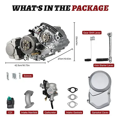 125cc 4 Stroke Engine Motor Fit Honda CRF50 CRF70 XR50 CT70 CT90 CT110 CDI! • $185.25