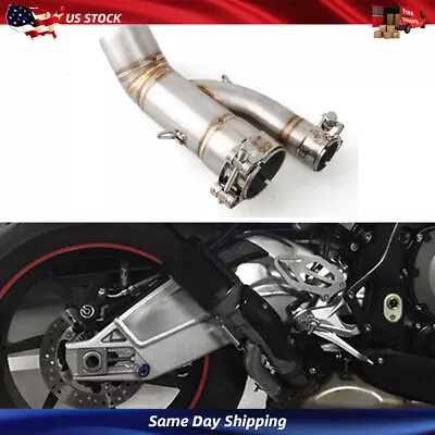 Exhaust Middle Link Pipe 51mm For BMW S1000RR 2017-2018 Slip On Connecting Tube • $54.99