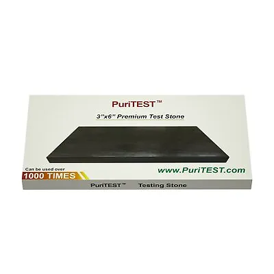 PuriTEST 6''x3'' Scratch Stone Gold Silver Test Kit 10K 14K 18K 22K 24K Platinum • $11.25