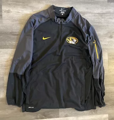 Missouri Tigers Mizzou Nike Mens XL Black Long Sleeve 1/4 Zip Jacket Dri-Fit • $0.99