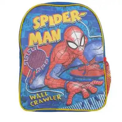 Marvel Spiderman Wall Crawler Junior Kid's Boys Backpack Book Lunch School Bag • £8.99