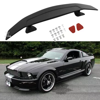 47  Rear Trunk Spoiler Tail Lip Wing W/Adhesive For Ford Mustang GT Matte Black • $89.19