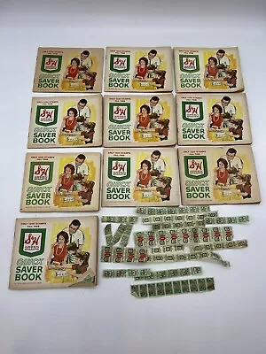 Vintage S & H Green Stamps Quick Saver Vital Foods Lot Of 10 Books 1970’s • $49