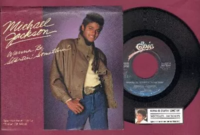 Jackson Michael Wanna Be Startin' Somethin' Epic 3914 PS Vinyl 45 Rpm Record • $15