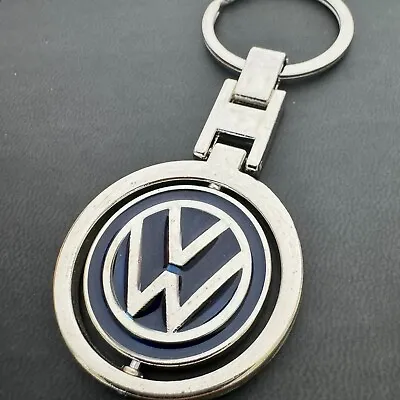 VW Volkswagen Keychain - Logo Rotates On An Axis Unique Design BLUE • $10.71