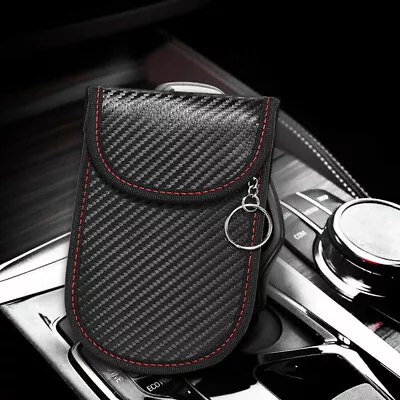 2PC Faraday Bag For Key Fob - Car RFID Signal Blocking Carbon Fiber Texture TM20 • $12.79
