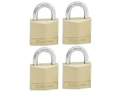 Master Lock Solid Brass 30Mm Padlock 4-Pin - Keyed Alike X 4 MLK130Q • £20.09