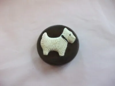 Vintage  Estate Button - Scottie Dog As Shown • $5.99