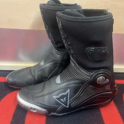 Dainese Axial Pro In Motorcycle Race Boots UK Size 9 EU 43 Black • £219.99