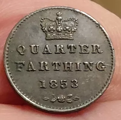 Rare 1853 Victoria Quarter Farthing  Good Clear Detail Spink 3953 Qf4 • $186.49