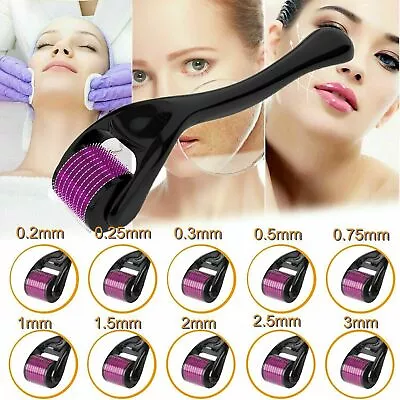 540 Titanium Micro Needle Derma Roller Beard Hair Regeneration Skin Care Growth • $13.49