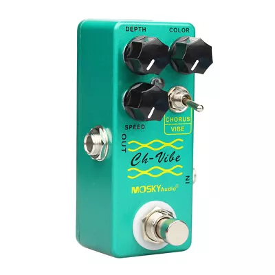 Mosky Chorus Vibe Vibrato Guitar Effect Pedal Depth Color Speed Knob Mini Size • $28.02