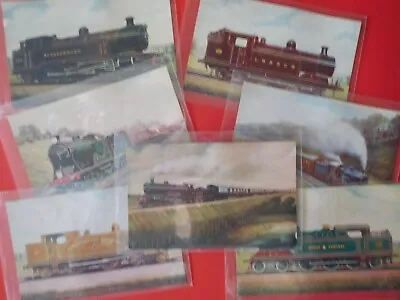 POSTCARDS VINTAGE RAILWAYS 7 Artist Signed F. Moore • £12