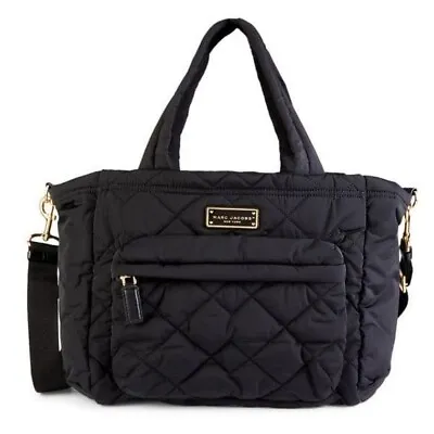 Marc Jacobs Quilted Nylon Baby Diaper Bag Travel Commute Duffle Black • $115