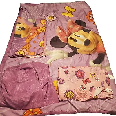 Disney Minnie Mouse 4-Piece Toddler Bed Bedding Set Comforter Sheets Pillowcase • $24.99