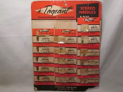 Vintage Pageant Phonograph Needle Cartridge 8-TA 21 B-40 16 Sonotone Display Lot • $72.25