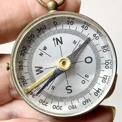 Vintage Compass With Glass Top Open Dial Hiking  Camping • $75