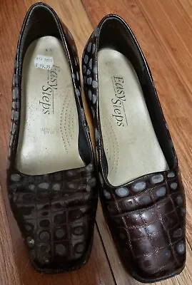 Well Worn Easy Steps Leather Shoes. Wide Steps. Easy Flex. Women's Size 7.5! • $25.95