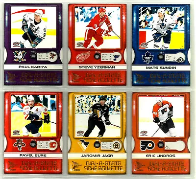 2000-01 MCDONALDS PACIFIC DIAL-A-STATS COMPLETE 6 Hockey CARD Insert Set Jagr • $8.74