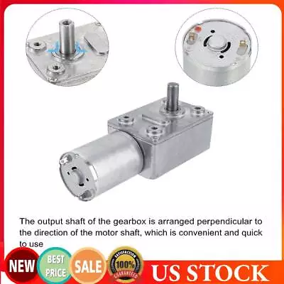 Motor High Torque Geared Motor DC12V Electric  Worm Full Metal Gearbox Gear • $12.69