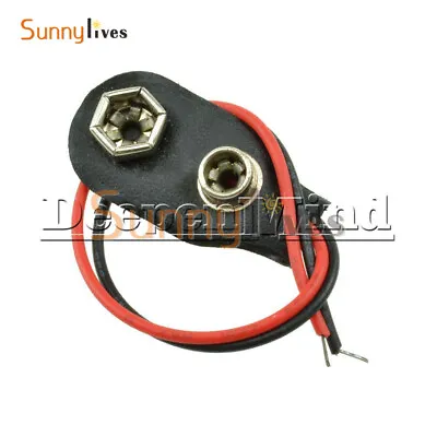 10PCS PP3 MN1604 9V 9volt Battery Holder Clip Snap On Connector Cable Lead • $2.28