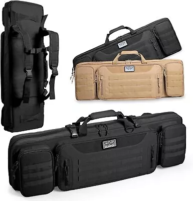 Double Rifle Case Soft Padded Long Rifle Bag Tactical Gun Case Storage For Shot • $99.99