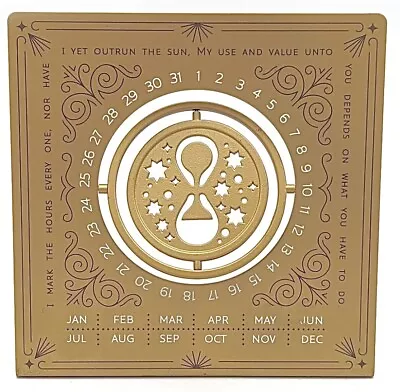 Hallmark Harry Potter Time Turner Metal Perpetual Calendar 6 X6  Magnets Incl. • $40.99