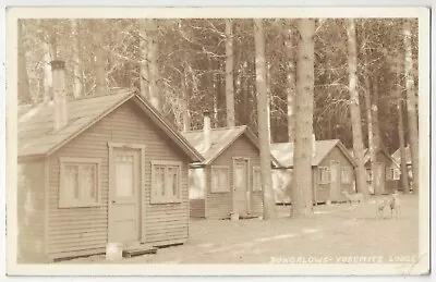 1936 Yosemite California - REAL PHOTO Bungalows - Mariposa County Postcard • $8.99