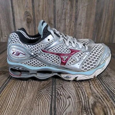 Mizuno Wave Creation 13 410455 003J Silver Running Shoes Sneakers Womens Sz 6 • $28.97