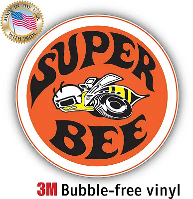 $54.79 • Buy Super Bee Emblem Logo Vinyl 3m Usa Decal Sticker Truck Window Bumper Wall Car