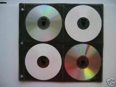 $14.99 • Buy 25-Pack Black 8 Disc CD DVD Poly Sleeves 3 Ring Binder, Fits 200 CDs,  SF005BLK