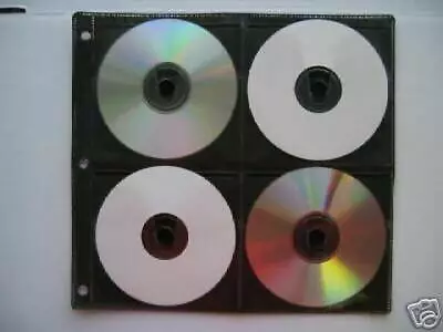 25-Pack Black 8 Disc CD DVD Poly Sleeves 3 Ring Binder Fits 200 CDs  SF005BLK • $14.99