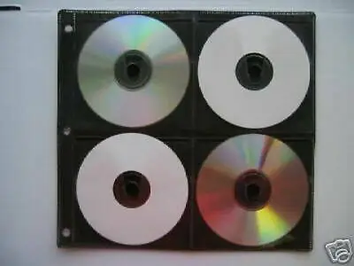 50-Pack Black 8 Disc CD DVD Poly Sleeves 3 Ring Binder Fits 400 CDs  SF005BLK • $25.99