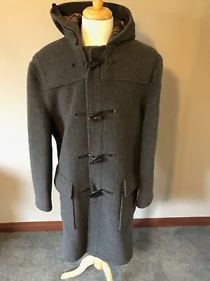 NWT Men's Gloverall Gray Wool Duffle Toggle Coat-Size 44-Made In England • $349.99