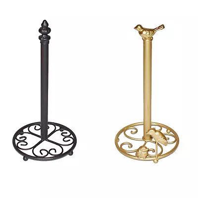 $24.95 • Buy 1pc 37cm Metal Toilet Paper Roll Holder Bathroom Spare Roll Tissue Storage Gold