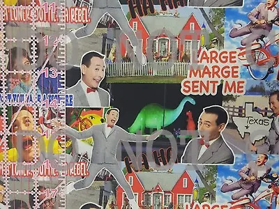 Cotton Woven Fabric Pee Wee Herman Big Adventure Movie By The  1/4 Yard 9x56 • $5.49