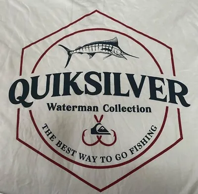 Quicksilver Waterman Shirt Men’s Size 2XL White Graphic Print Long Sleeve XXL • $18.88