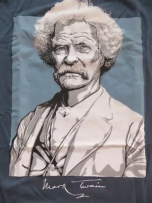 New Mark Twain  T Shirt DEADSTOCK Author  Graphic Signature Literature • $22.99