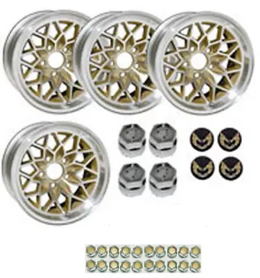 YEARONE Pontiac 17 X 9 Cast Aluminum Gold Snowflake Wheels KIT  • $1249.99